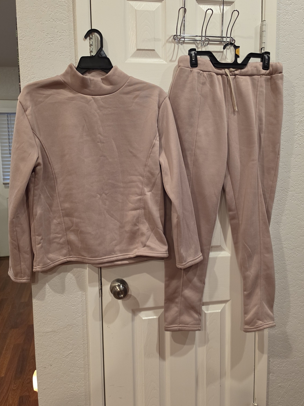 Cozy Mock-Neck Set - Blush Pink